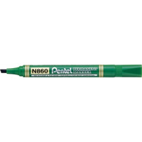 Marker permanentny N860 zielony ścięta końcówka PENTEL